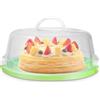 Azyvum Porta Torta con Coperchio - Scatola per Il Trasporto e Contenitore Rotondo per Torta, Pancake, Pane, Snack (30.5 * 25 * 12 cm)