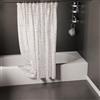 Encasa XO Tenda da Doccia, Tessuto Impermeabile 180x210 cm, Beige | Antimuffa | Idrorepellente | Lavabile in Lavatrice | 10 Ganci in Plastica Inclusi | Occhielli Rinforzati