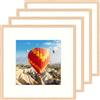 ATOBART 30x30cm Struttura immagine in legno solido,foto cornice parete anteriore Hanging Gallery per parete e tavolo display,12x12 inch,colore rovere set di 4