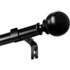 Rod&Trikin Asta Per Tende Da Interno Allungabile Con Staffe - Bastone Tenda Nero Robusto Per Camera Da Letto Nero 84-143Cm