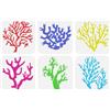 FINGERINSPIRE 6 stencil per pittura a corallo, 15x15 cm, riutilizzabili, 6 stili, creature marine, modello fai da te, decorazione oceano, stencil per pareti in legno