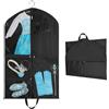 OSDUE Borsa Porta Abiti da 101,6 cm, con 5 Tasche con Cerniera, Borsa da Ballo Antipolvere, per Bambini e Donne, con Manici e Scomparto per Documenti, Borsa Pieghevole da Viaggio (Nero)