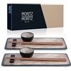 Moritz & Moritz Set di stoviglie da sushi per 2 persone - 10 pezzi - Servizio da sushi con 2x piatti da sushi, ciotole per salse e bacchette