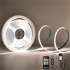 URAQT Striscia LED COB 5 Metri 24V, Striscia LED Bianco Caldo 4000K, Larghezza 8mm, CRI90+, con Alimentatore e Telecomando, Facile Installazione per DIY, LED Striscia per Cucina, Soggiorno, Feste, Bar