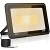 toobettp 150W Faretto LED da Esterno, Faro LED Esterno 15000LM 3000K Bianco Caldo Faretti IP66 Impermeabile per Giardino Garage Parcheggio Cortile