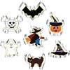 QASIMOF Formine Biscotti Halloween Set di 7, in acciaio inox Formine per Biscotti Halloween, Stampi Biscotti Halloween - Zucca, pipistrello, fantasma, gatto, strega, cappello, scheletro