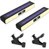 BORDEAG 2 Pezzi Luce Solare LED Esterno, LED da Esterno Solare, Faretto LED da Esterno, Luci Solari da Giardino, con Sensore di Movimento, 3 Modos, per Giardino, Parete, Garage, Davanti Alla Porta