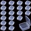 Rebanky 20 Pezzi Piccole Scatole Plastica Trasparente Scatoline Plastica con Coperchio Quadrato Mini Scatola di plastica Trasparente Contenitori Piccoli per Perline,Gioielli,Pillole