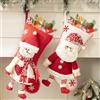 MorLuks 2 Grande Calze Natalizie, Calze Befana Vuote Babbo Natale, Pupazzi di Neve da Appendere, Personalizzate, 45 * 25cm