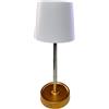 SQUADO Lampada da tavolo touch batteria dimmerabile luce LED bianco caldo 3000k altezza da 11,5 a 29 cm regolabile Bianco e Dorato