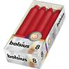 Bolsius - Crown Candles - Rosso - 18 cm - In confezione da 8