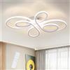 ZMH Lampada da Soffitto a LED Dimmerabile Plafoniera Moderna Soggiorno - 65W Bianco Interno Plafoniera con Telecomando Illuminazione Cameretta in Metallo Design Decorative Pranzo Luci