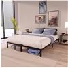 Dreamzie Strutura Letto Una Piazza e Mezza 120x200 in Metallo con Rete e Piedi, Altezza 35 cm Struttura Letto Matrimoniale Contenitore - Facilità di Montaggio e Spazio di Stoccaggio