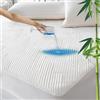 GRT Coprimaterasso Singolo Fibra di Bambù Impermeabile 140x200 - Proteggi Materasso Trapuntato con Elastico fino a 30 cm di Profondità - Copri Materasso Traspirante e Oeko-Tex