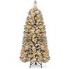 RELAX4LIFE Albero Di Natale 135/180/210CM, Alberi Di Natale Innevato
