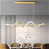 Bellastein Lampada a sospensione LED Lampada a sospensione dimmerabile Tavolo da pranzo Lampada a sospensione, Modern Spiral Design Lampada da tavolo da pranzo Altezza regolabile, Con telecomando (100cm, oro)