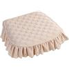 ZTGL Cuscini per Sedie Cucina con Volant 45x43, Imbottitura Cuscino Trapuntato, Cuscini Sedie Cucina Antiscivolo, Confortevole, Resistente, Lavabile, per Cucina, Camera da Letto,Beige,1 Pack