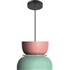 SAVALE Luce Industriale Moderna Macaron Lampada A Sospensione Colorata metà del Secolo per Illuminazione A Soffitto Piccolo Lampadario in Alluminio per Camera da Letto Cucina (F)
