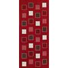 By suardi Tappeto Suardi Passatoia Modello Square Made in Italy Vari Colori Misure (Rosso, 55X80)
