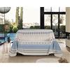 IlGruppone Telo Arredo Made in Italy in Cotone Grandfoulard Copritutto Copridivano Copriletto-Teli Sofà Arredatutto-Drappeggio-Arazzo-Copridivano Grand Foulard Letto - Singolo - Maglia Blu