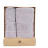 Laura Biagiotti, Set Bagno In Spugna 2 pezzi, 1 Asciugamano Viso + 1 Ospite, 100% Cotone in Scatola Cleunice Grigio Perla