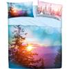 Bassetti Extra Completo Letto copriletto con Balza applicata Matrimoniale stampa digitale alta definizione (LEEX130 ABETE)