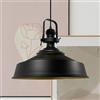 bamyum Asletl Lampadario a Sospensione Vintage, Lampada Vintage Industriale 40 cm Diametro, Lampadario a Sospensione Vintage, Lampada Vintage, Lampada a Sospensione Industriale, Lampadario Nero-Oro