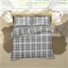 Dorian Home Telo Arredo Copritutto in 100% Cotone, Lenzuolo Copriletto, Foulard Copridivano Made in Italy, Matrimoniale 270 x 270 cm, Fantasia Scozzese Grigio