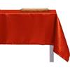 IL BOTTEGONE Tovaglia Antimacchia Quadrata Natalizia Tessuto Brillantini con Lurex Resistente Alle Macchie (Rosso/Glitter, 140x140 cm)