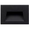 Partenopea Faretto segnapassi da esterno lampada da muro IP65 LED 5W 300 Lumen ad incasso per scatola cassetta 503 (INCLUSA) scale giardino viale gradini (Nero Luce calda fredda naturale switch CCT)