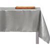 IL BOTTEGONE Tovaglia Antimacchia Rettangolare Natalizia Tessuto Brillantini con Lurex Resistente Alle Macchie (Grigio/Argento, 140x230 cm)