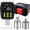 Uharbour Adattatore dinamometrico digitale 1/2 pollici 10-200 Nm, chiave dinamometrica digitale con display LCD, modalità PEAK/TRACK, cicalino e indicatore LED, precisione di errore ±2%, per auto,