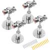 LALAGO 4pz Supporto per Tubo Regolabile per Φ19-22mm, Morsetto a Parete Staffa Montaggio Soffitto in Acciaio Inox con 12pz Viti e Tubi ad Espansione, Morsetti per Tubi per il Fissaggio di Tubi o Aste