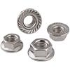 BOZONLI M8(8mm) Acciaio Inox Seghettata Esagonale Flangia Dadi Controdadi