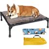 GENERIC Letto rialzato per cani, lettino rialzato per cani, traspirante, con cuscino, divano letto per cani di taglia grande, antiscivolo, per cani di taglia grande, media e piccola, all'aperto, spiaggia,
