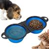 Murman Ciotole Cani Pieghevoli, Ciotola Pieghevole Per Cane, 2 IN 1 Ciotole Acqua E Cibo Per Cani Gatti, Mangiatoia Abbeveratoio Portatile In Silicone, Ciotole Da Viaggio Pieghevoli Per Cane E Gatto