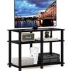 Furinno Romain Turn-N-Tube Supporto TV per TV fino a 40 pollici, Espresso/Nero