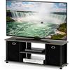 Furinno Econ Porta TV, Legno, Grigio/Nero (French Oak Grey/Black/Black), 29.72 x 105.92 x 40.13 cm