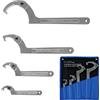 CCLIFE 4 Pezzi Chiave a Settore con nasello tondo regolabile 19-170mm chiave a gancio c