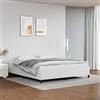 Coavain Aggiorna Giroletto Bianco 160x200 cm in Similpelle Bed Frame Letto una Piazza e Mezza con Materasso Vestiletto Reti Elettriche Giroletto Matrimoniale Elasticizzato Letti Giapponese
