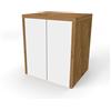LIBEROSHOPPING.eu - LA TUA CASA IN UN CL Mobile Coprilavatrice in Legno Nobilitato - 2 Ante, Push and Pull - L79 x P65 x H91 cm - Per Lavatrice o Asciugatrice, Salvaspazio, Facile da Montare (Bianco/Noce)