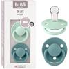 BIBS De Lux Ciuccio, 0+ mesi, confezione da 2, Nordic Mint/Island Sea