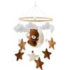 Afenau Baby Campanelli Eolici, Lettino Mobile per Bambini con Orsi, Stelle, Luna e Nuvole, Delicato Animali Baby Mobile, Campanella da Letto, Giostrina Culla Neonato per Culla Decorazione e Cameretta