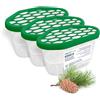 Aquafloow Assorbitore di Umidità per Ambienti 400 ml, Riduce l'umidità, 3 Pezzi PINE | Neutralizzatore di Odori, Deumidificatore per Cucina, Armadio, Bagno e Studio