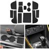 CDEFG Compatibile con VW Polo MK6 AW1 2018-2025 2026,Tappetino Antiscivolo Antipolvere Antigraffio Tappetini in Gomma Portabicchieri per Interni Auto Accessori (Nero)