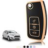 TOOMUME Cover Chiave TPU, Custodia Chiave Adatto per Ford Fiesta Focus Mondeo Tourneo Ecosport Galaxy Kuga Falcon Fusion Escort Ka B-Max, Copri Chiavi Guscio Chiave Auto Telecomando - Flip Key