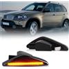 OZ-LAMPE Frecce Laterale a LED per BMW F25 X3 E70 X5 E71 E72 X6, Indicatori di Direzione Laterale a LED Canbus, Nero, 2 Pezzi