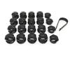 Partsdealers Set di copridadi per Volvo S60 S80 S90 V60 V90 XC40 XC60 XC90 POLESTAR (tipo grande, nero)