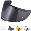 JQF Gear Visiera Casco Moto per FF811/VECTOR II/Citation II,Sostituzione della Visiera della Lente del Casco del Parabrezza del Motociclo per Il Casco Integrale (Nero)