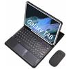 GUPENAA Custodia con Tastiera per Samsung Galaxy Tab S8+/ S8 Plus 12.4'' con Touchpad, Tastiera Bluetooth Staccabile Magnetica, Copertura del Supporto Posteriore in TPU Morbido con Mouse,Nero